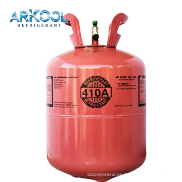 Refrigerante de fábrica de China R410A Gas Net Peso 11.3 kg de cilindro con 99.99% de alta pureza